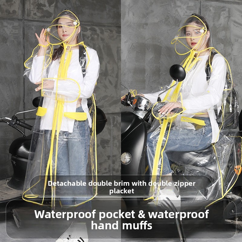 Transparent EVA Rain Poncho Ho - Cycling Commute Rain recension och pris