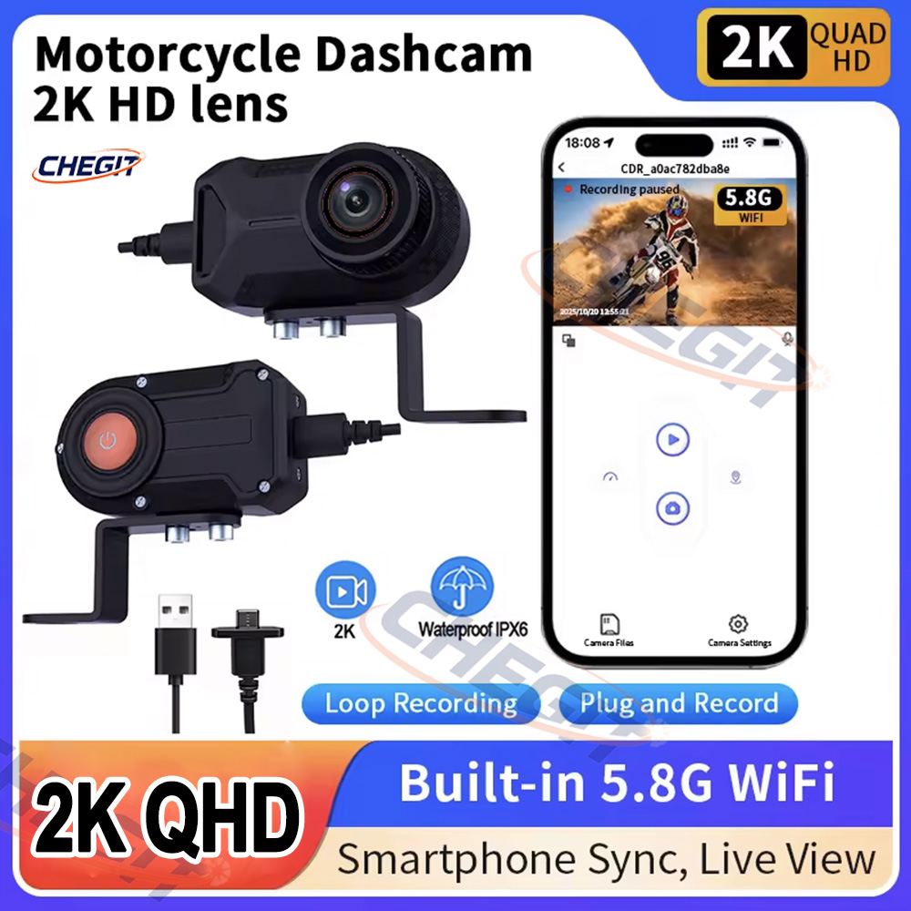 Motorcycle DVR 2K HD WiFi With - Cycling Loop recension och pris