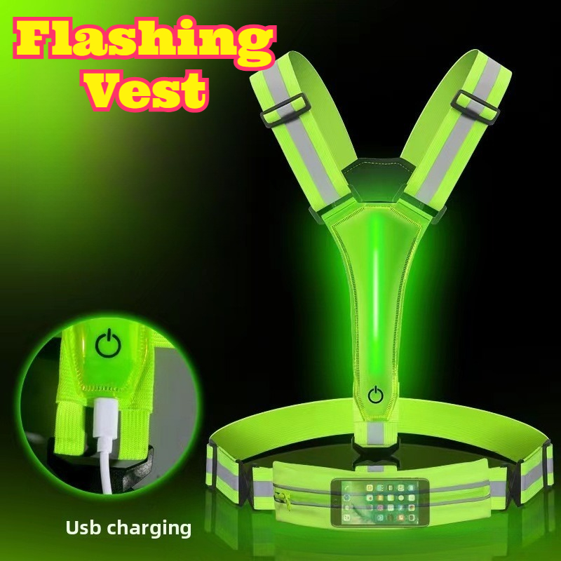 LED Glowing Reflective Vest Hi - Reflective Vest Cycling recension och pris