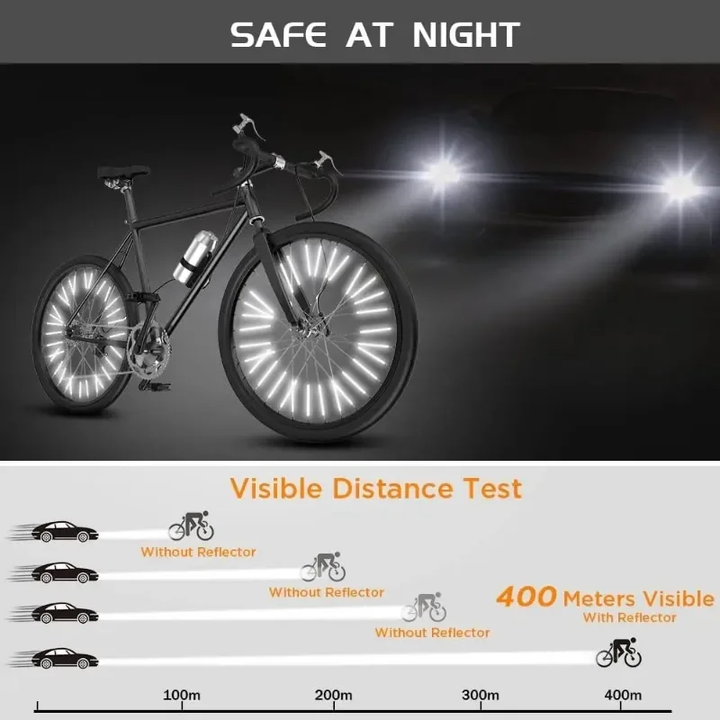 12PCS/set Tube Warning Strip R - Spoke Reflector Set recension och pris
