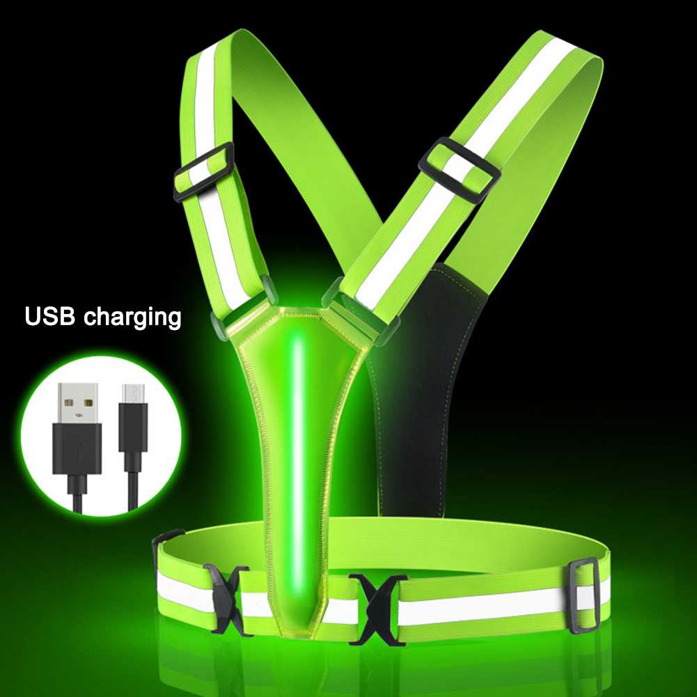 LED Running Vest USB Rechargea - Reflective Vest Cycling recension och pris