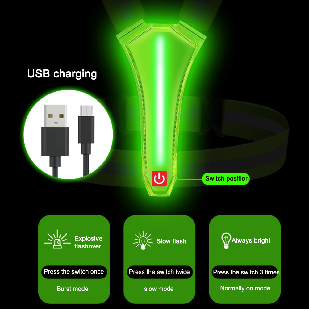 LED Running Vest USB Rechargea - Reflective Vest Cycling recension och pris