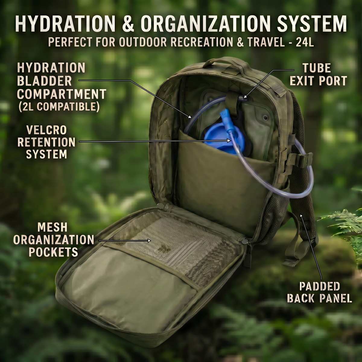24L Molle Tactical Backpack fo - Cycling Commute Distance recension och pris
