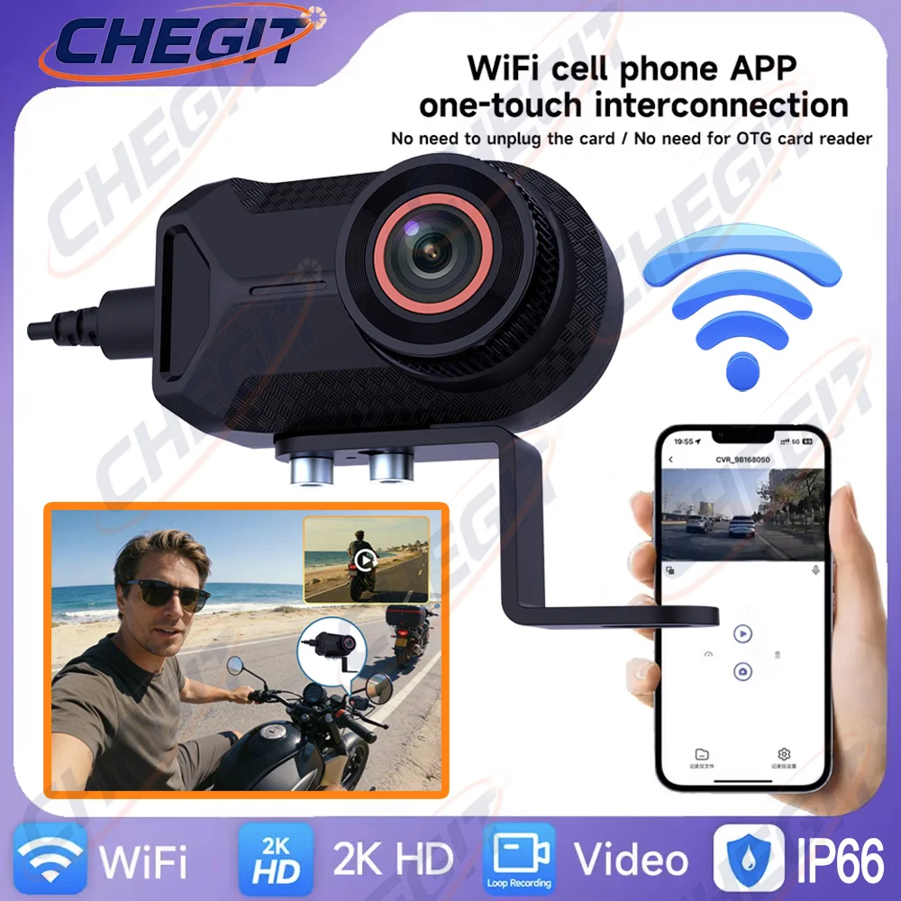 New 2K HD Motorcycle DVR WiFi  - Cycling Loop recension och pris