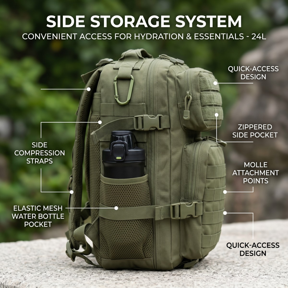 24L Molle Tactical Backpack fo - Cycling Commute Distance recension och pris