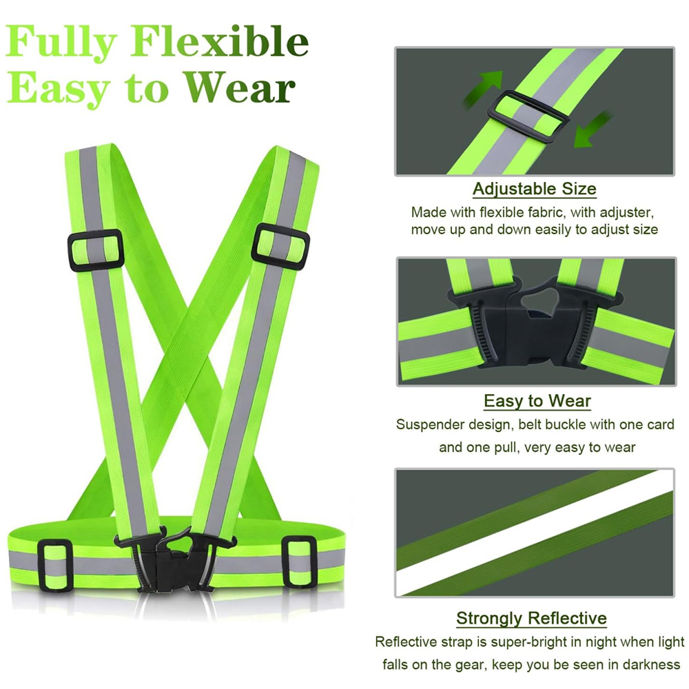 1Pcs Night Running Vest High V - Reflective Vest Cycling recension och pris