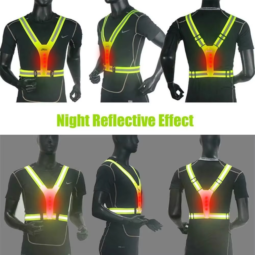 LED Running Vest Reflective Gl - Reflective Vest Cycling recension och pris