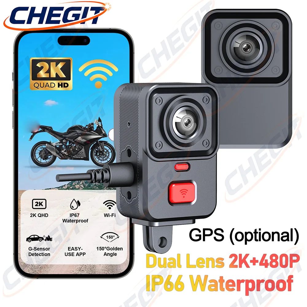 2 Camera Motorcycle DVR 2K HD  - Cycling Loop recension och pris