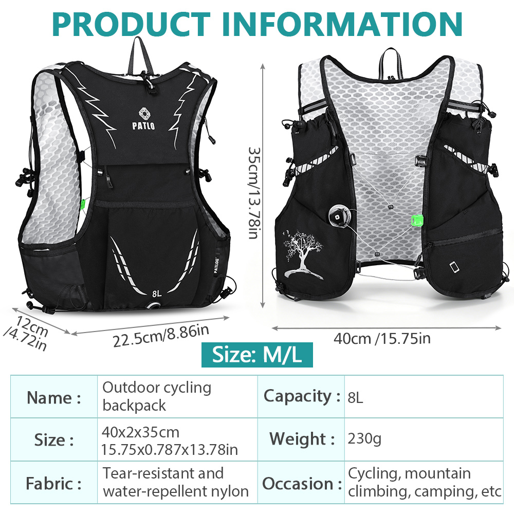 NEWBOLER 8L Outdoor Trail Runn - Cycling Commuter Backpack recension och pris
