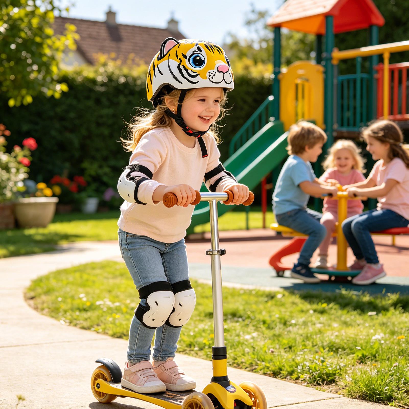 Kids Helmet Tiger Pattern Adju - Commute Cycling Helmet recension och pris