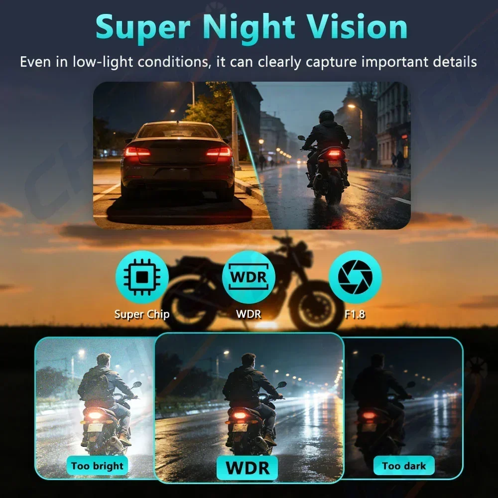 2026 2K Motorcycle DVR WiFi IP - Cycling Loop recension och pris