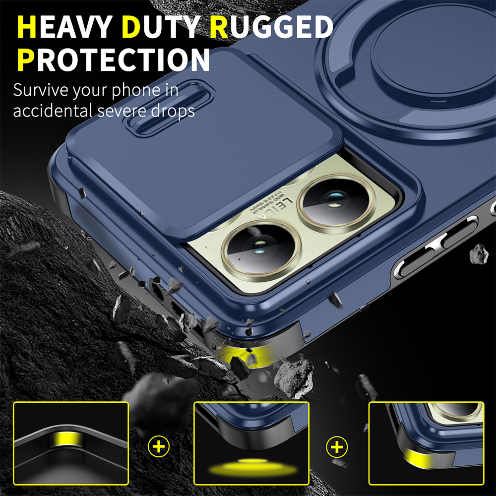 Magnetic Rugged Phone Case For - Kickstand Adjustable recension och pris