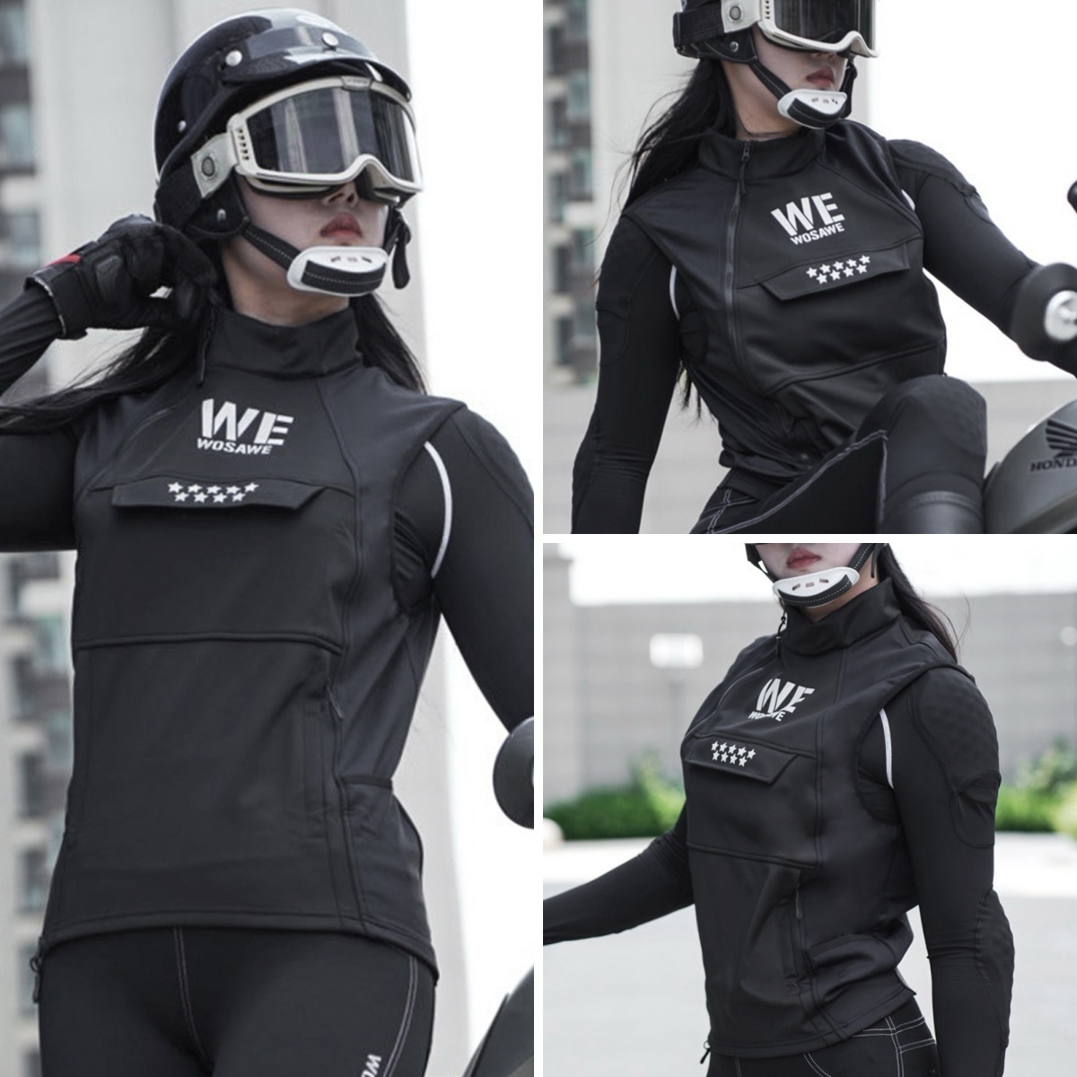 WOSAWE Winter Motorcycle Ridin - Reflective Vest Cycling recension och pris